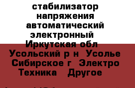 стабилизатор напряжения автоматический электронный - Иркутская обл., Усольский р-н, Усолье-Сибирское г. Электро-Техника » Другое   